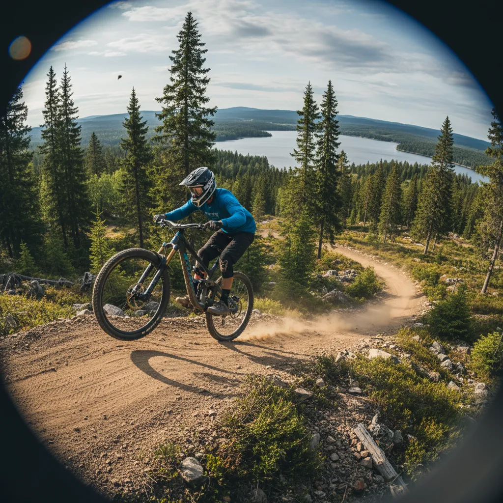 Mountainbiker im Hafjell Bike Park