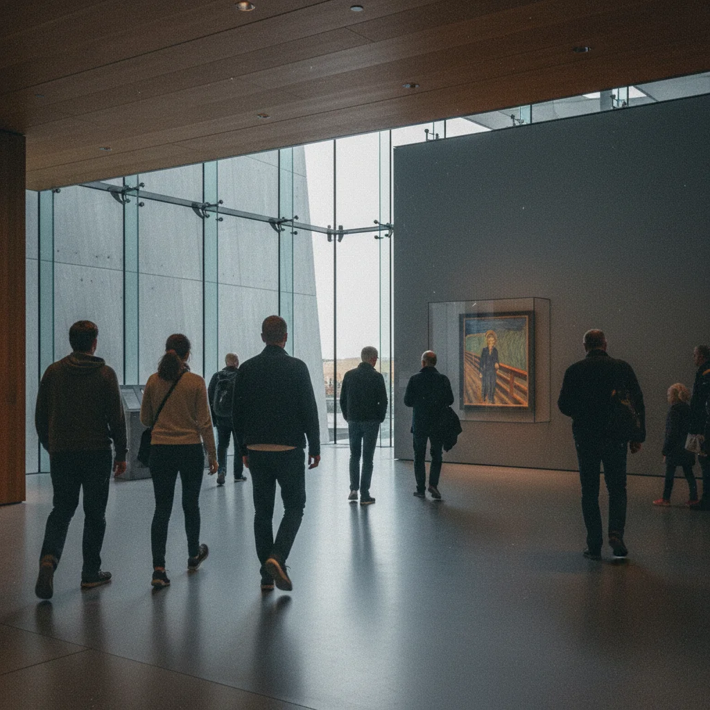 Das MUNCH Museum in Oslo, ein moderner Turm am Wasser