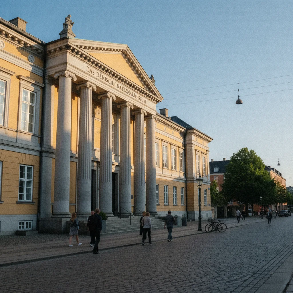 Das dänische Nationalmuseum in Kopenhagen mit seiner klassizistischen Fassade