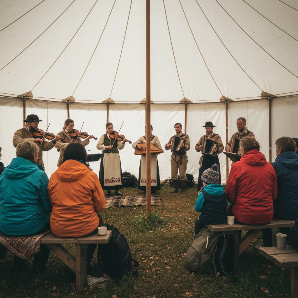 Traditionelle finnische Volksmusik mit Kantele-Spieler