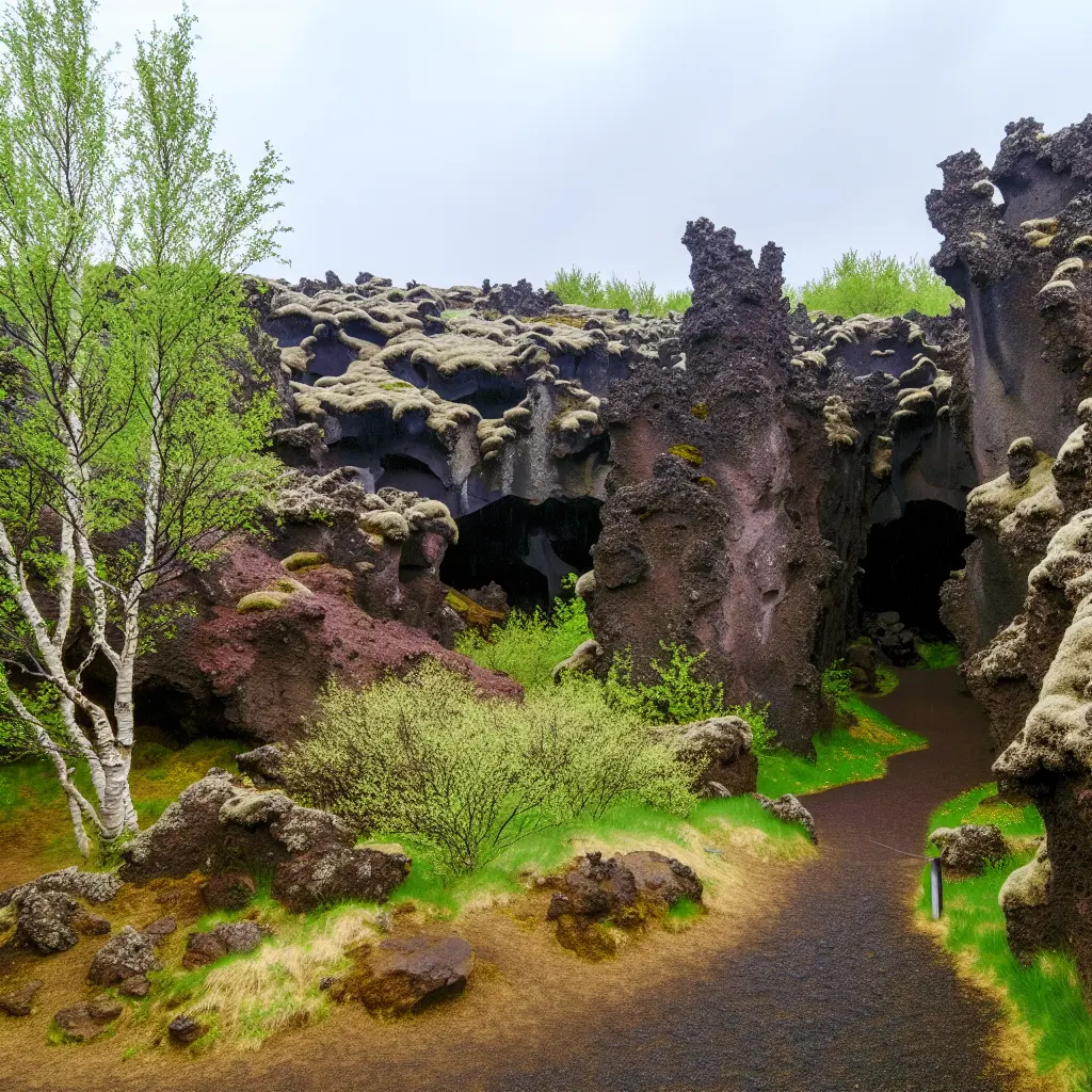 Dimmuborgir Lavaformationen am Mývatn-See