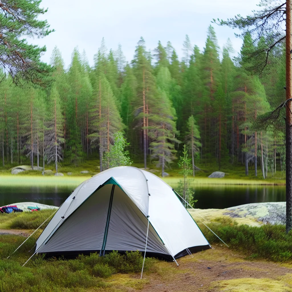 Naturcamping in schwedischer Wildnis