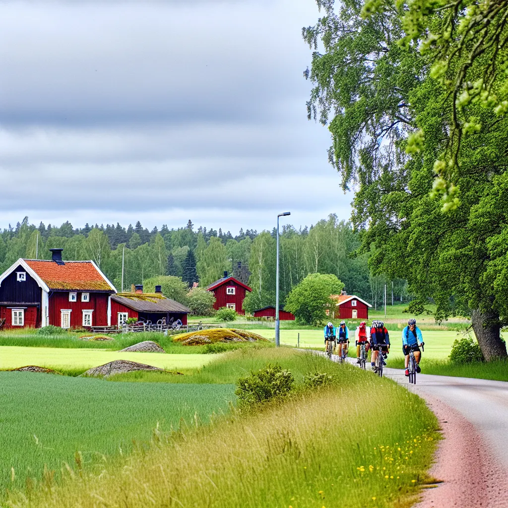Radtour durch die schwedische Landschaft