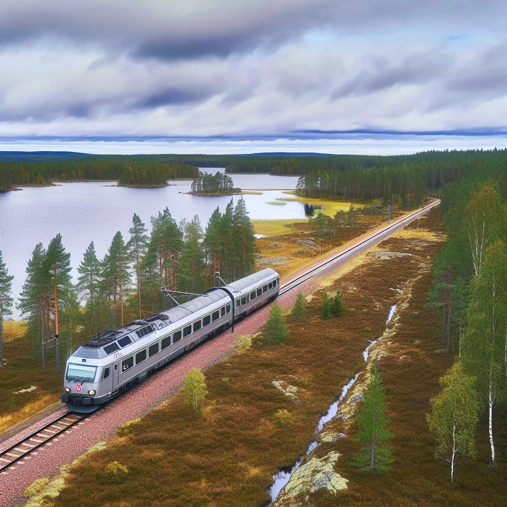 Zugfahrt durch die schwedische Landschaft