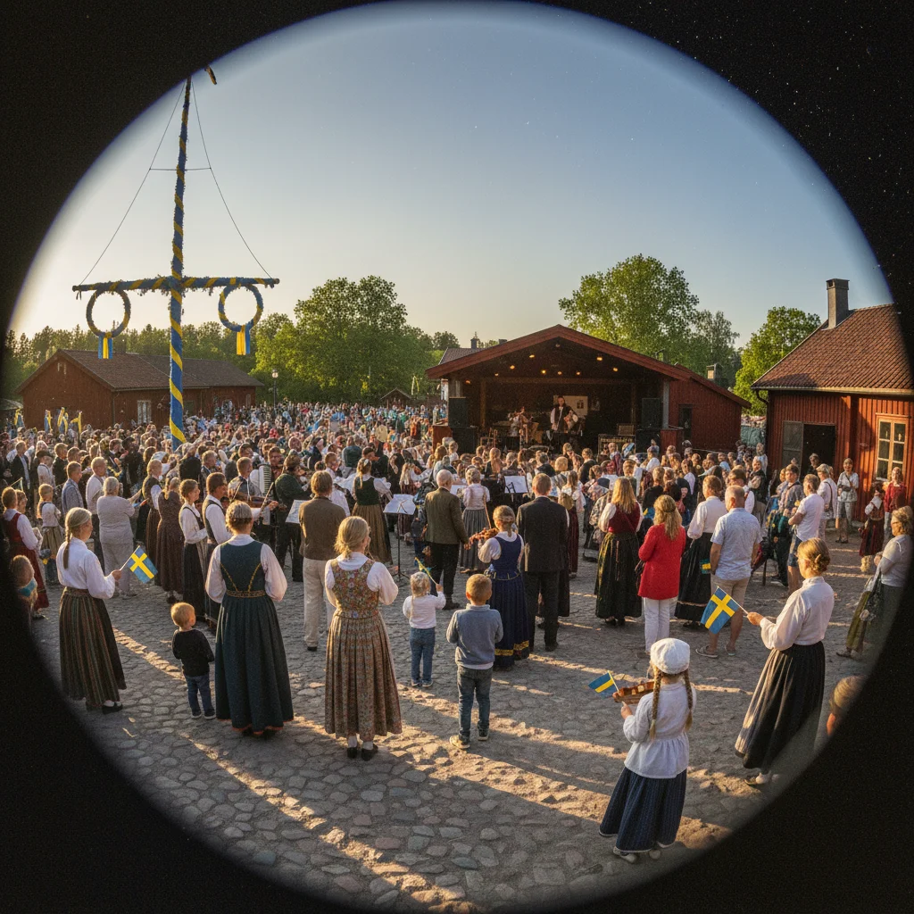 Feier zum Nationalfeiertag im Freilichtmuseum Skansen in Stockholm