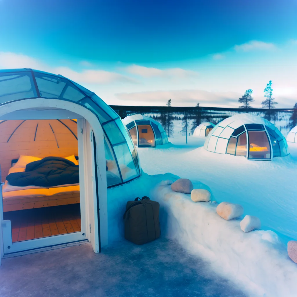 Glas-Iglu Hotel unter den Nordlichtern in Finnland