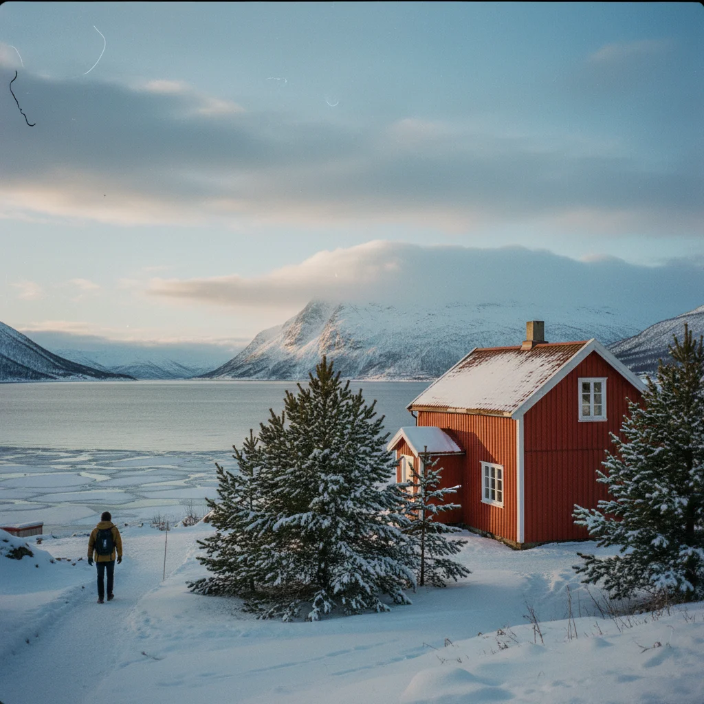 Tromsø mit der Eismeerkathedrale und Bergpanorama