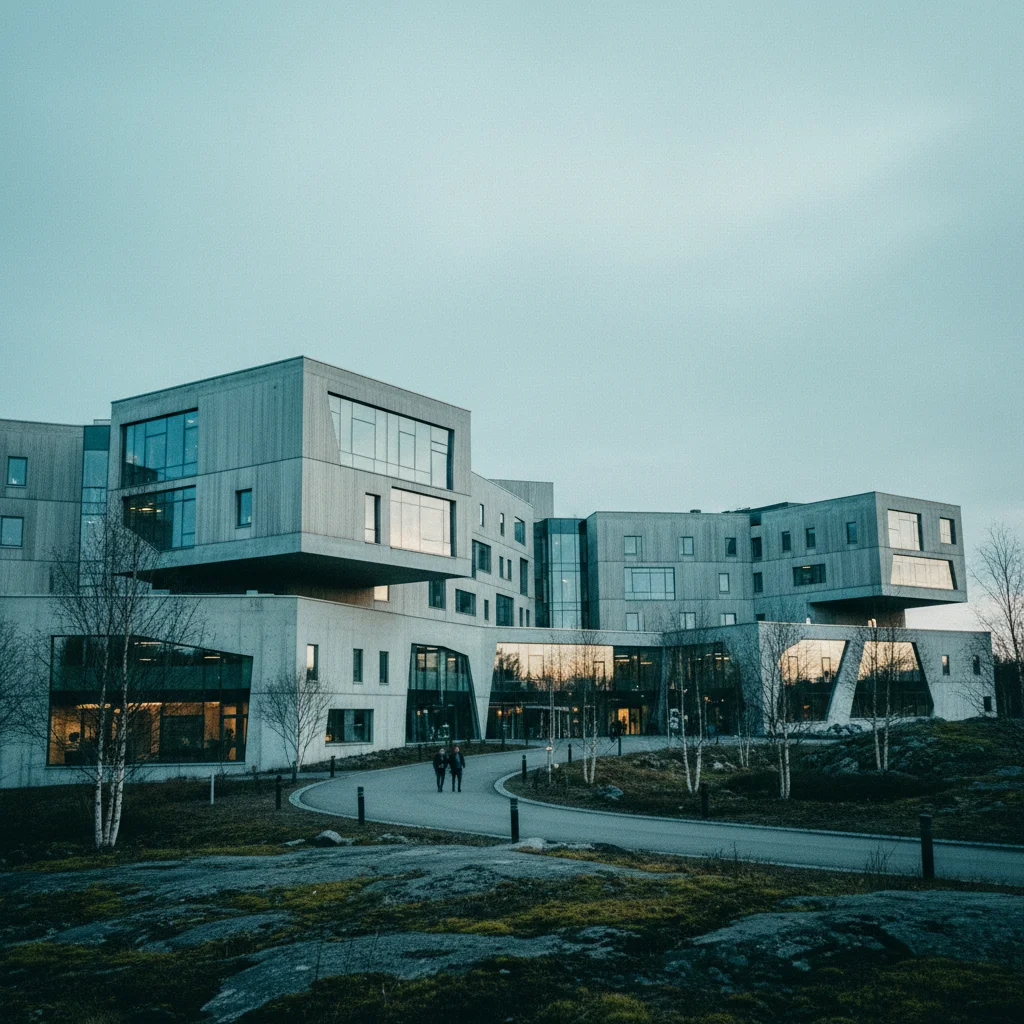 Modernes dänisches Krankenhaus von außen