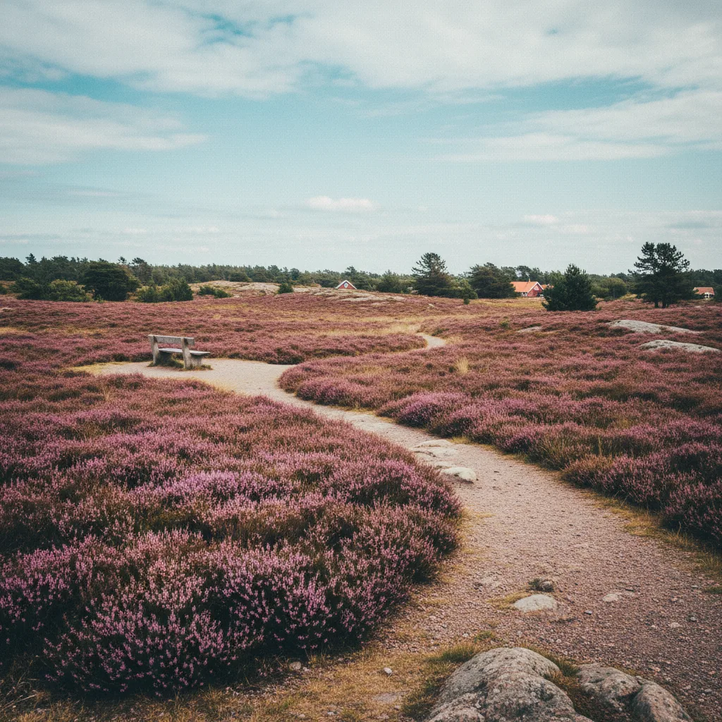 Blühende Heide im Nationalpark Thy