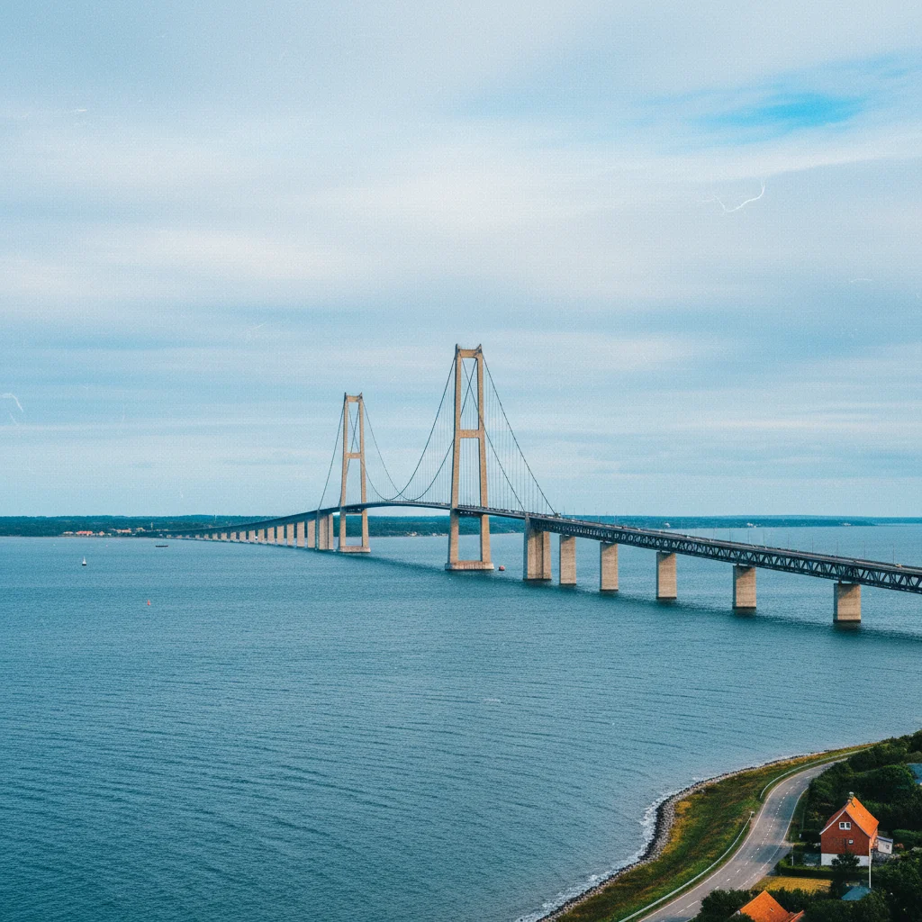 Die Storebæltbrücke bei Nyborg