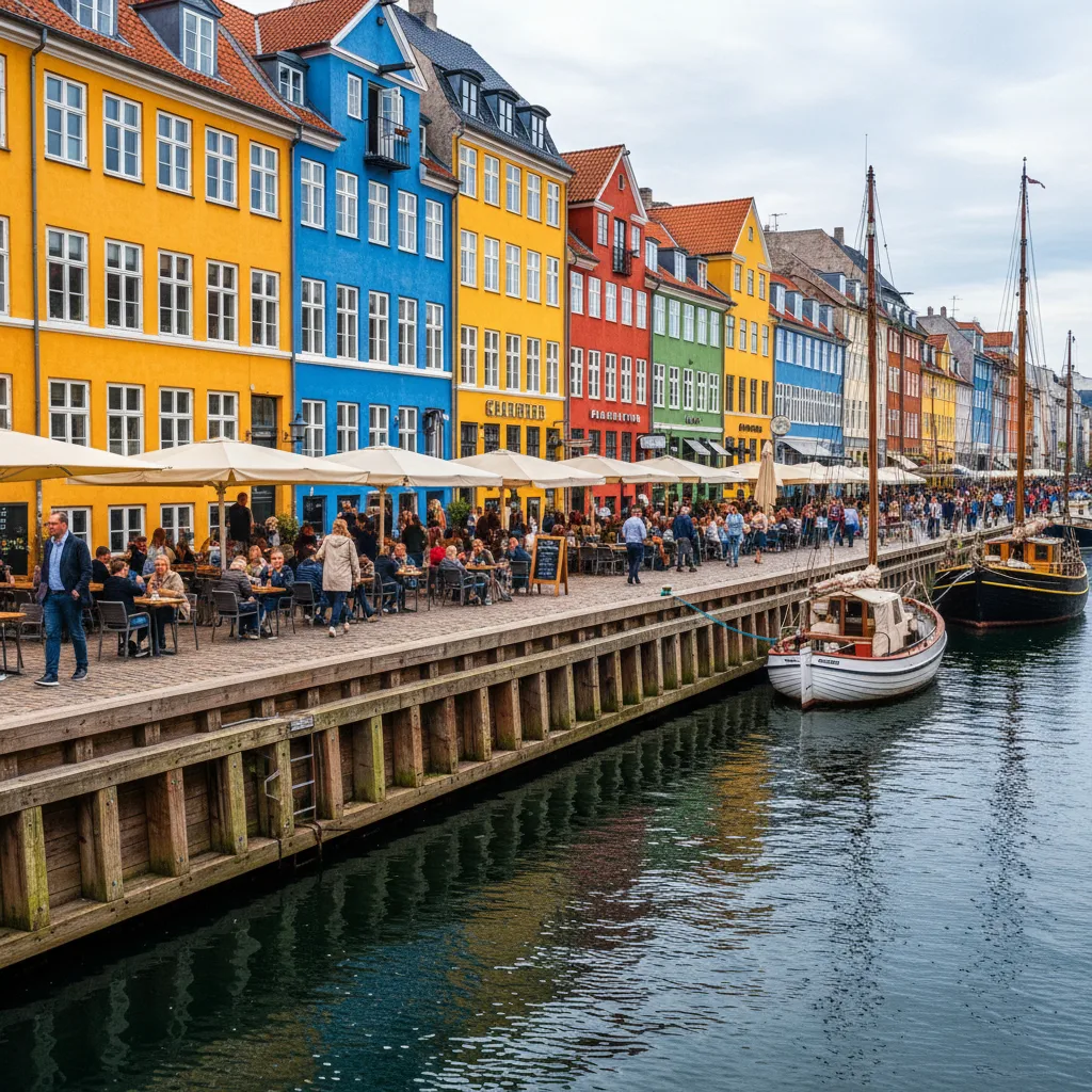 Restaurants mit Außenterrassen am Nyhavn Kanal