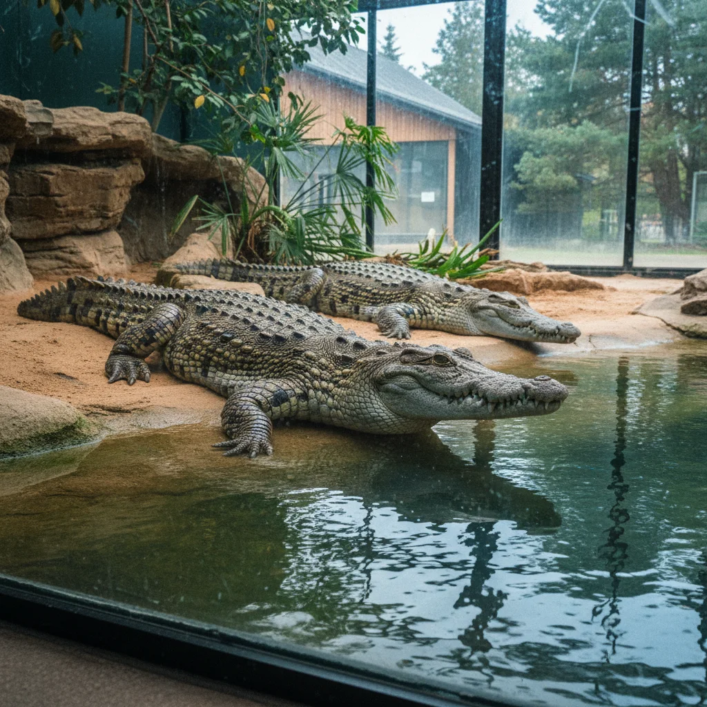 Krokodile im Krokodille Zoo bei Nykøbing Falster