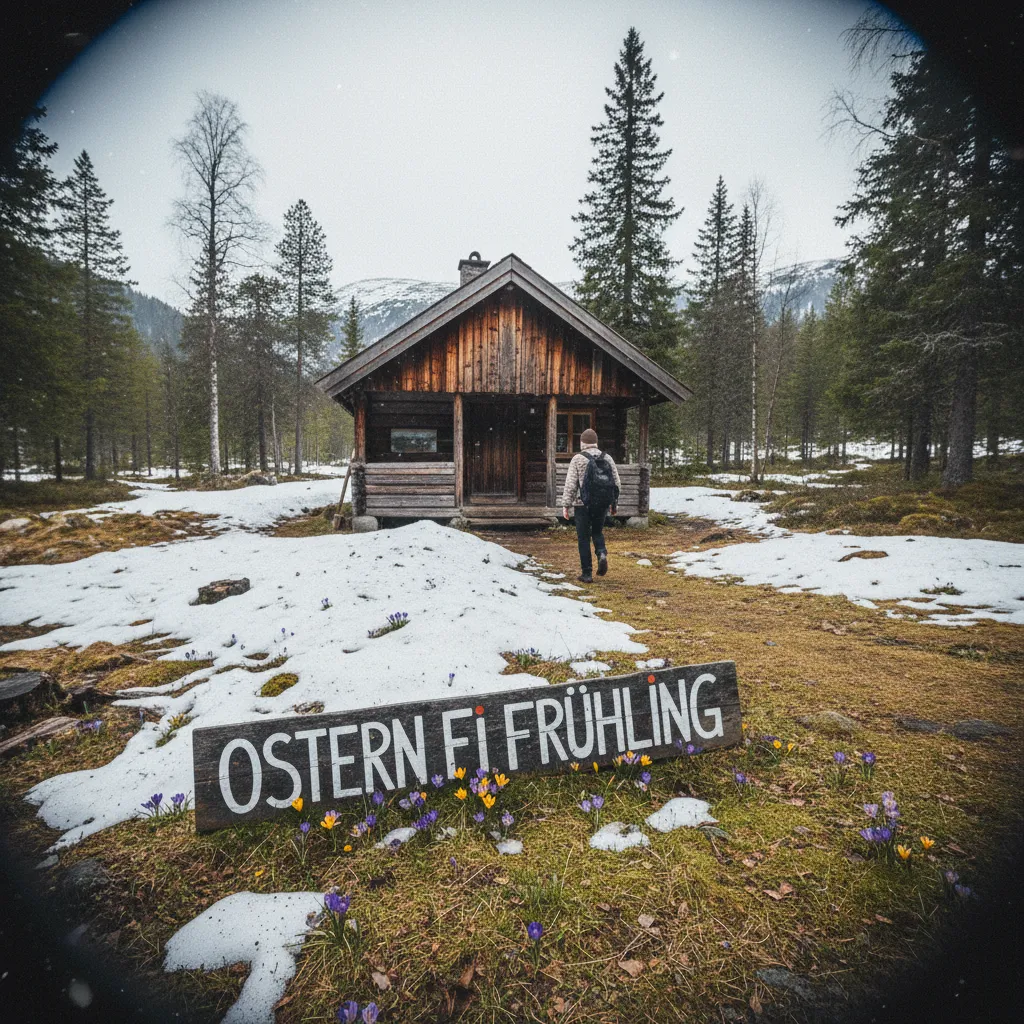 Geschmückte Weidenzweige als finnischer Osterschmuck