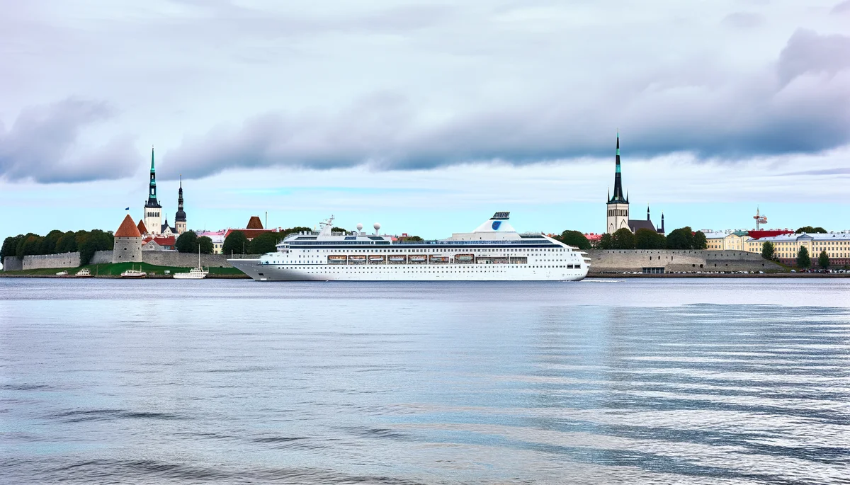 Kreuzfahrtschiff auf der Ostsee vor Tallinn