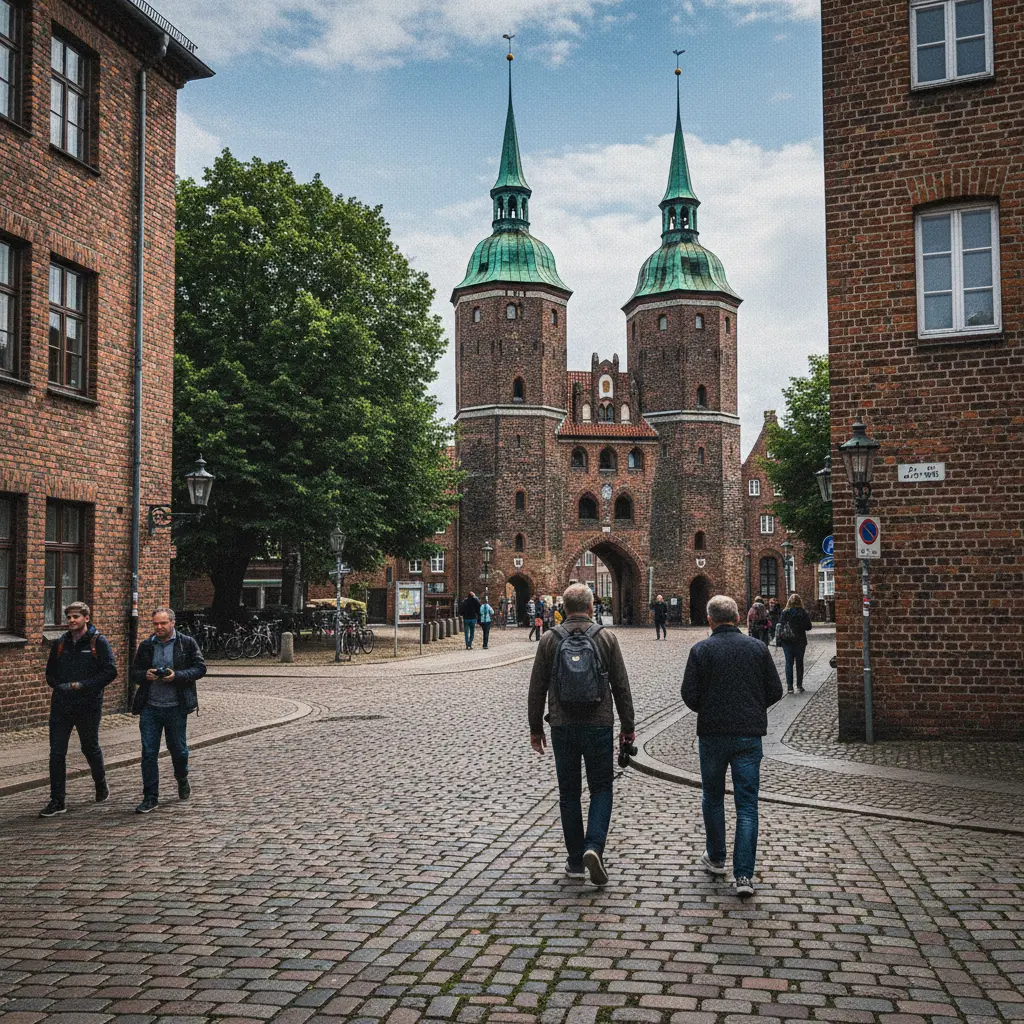 Historische Altstadt von Lübeck mit dem Holstentor
