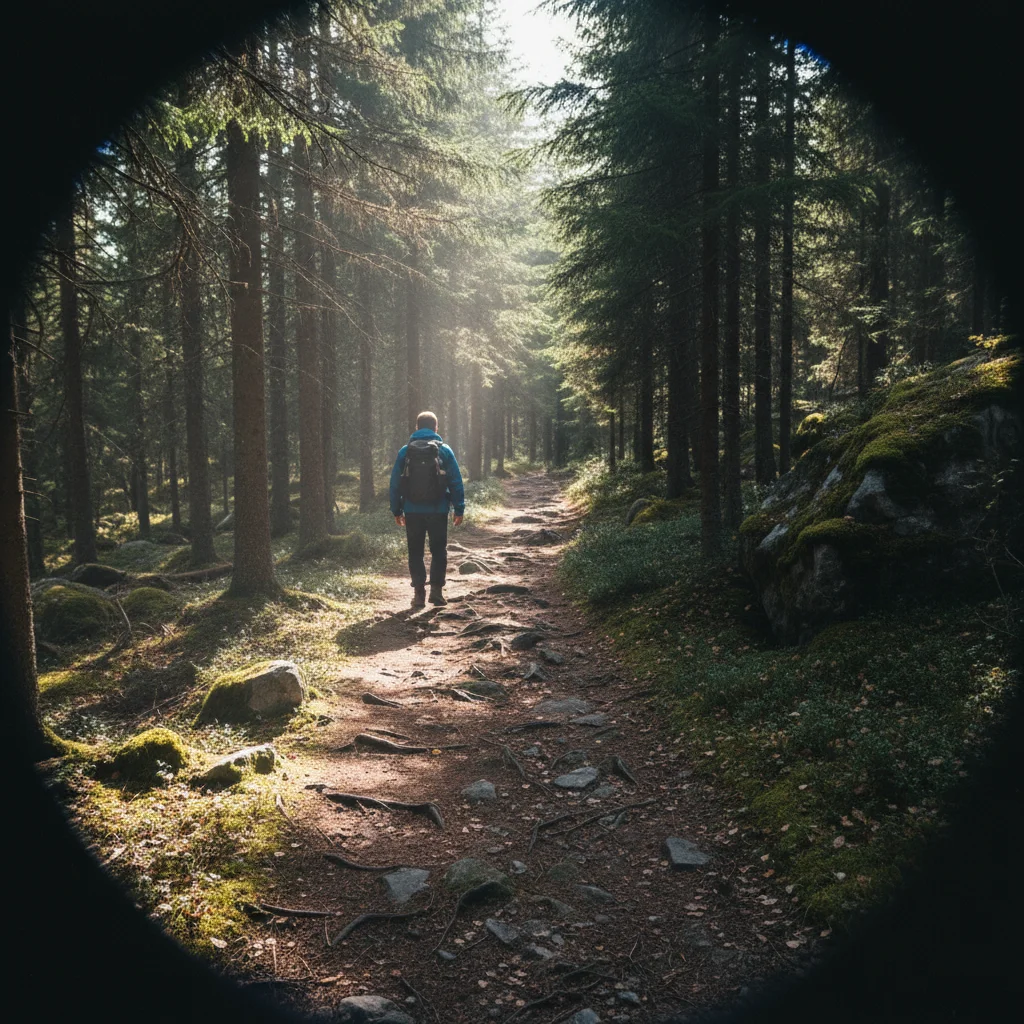 Wanderer auf dem Karhunkierros Bärenpfad im Oulanka Nationalpark