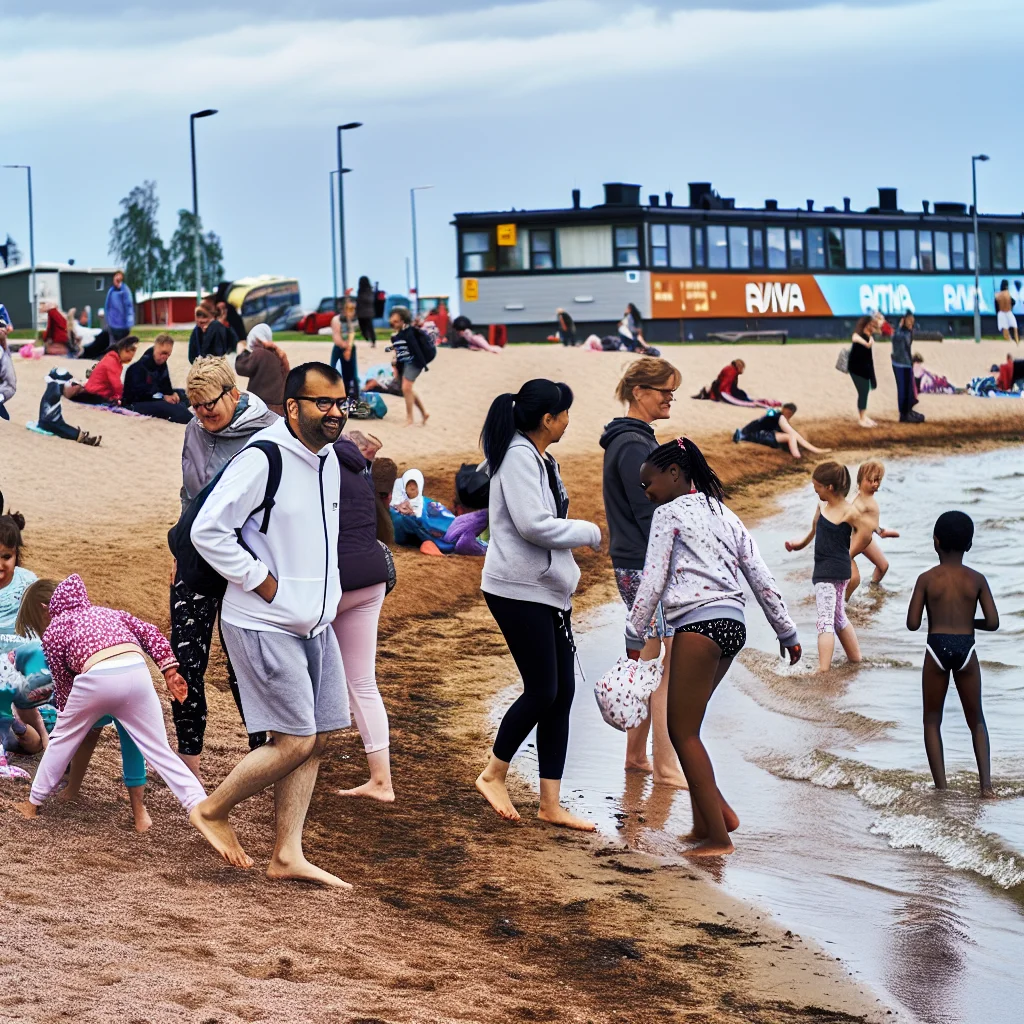 Der Nallikari Strand in Oulu am Bottnischen Meerbusen