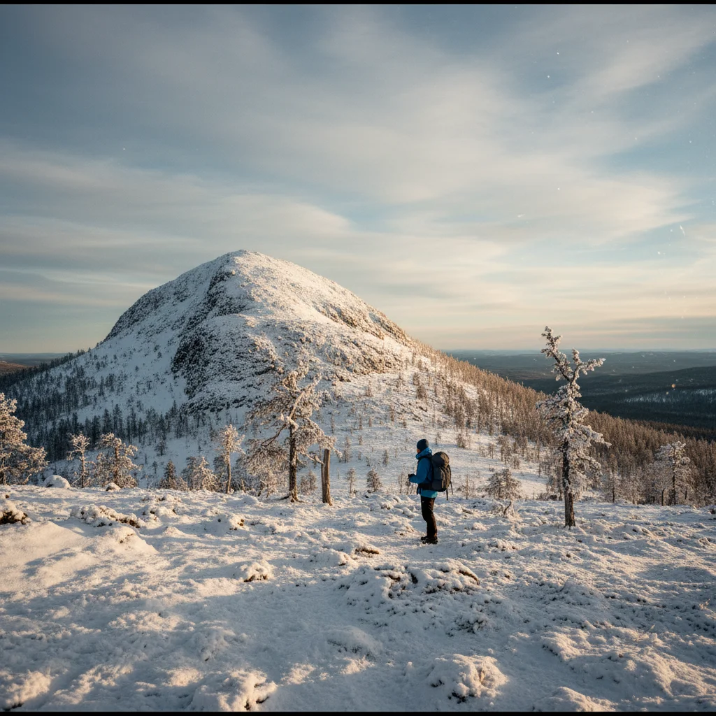 Blick vom Pallas-Gipfel über die Fjällkette im Pallas-Yllästunturi Nationalpark