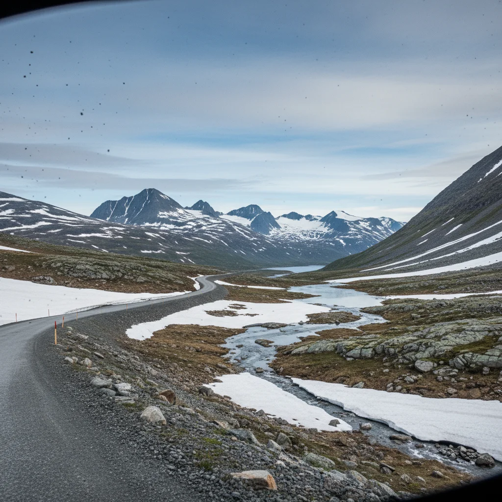 Die Sognefjellsvegen durch die Hochgebirgslandschaft