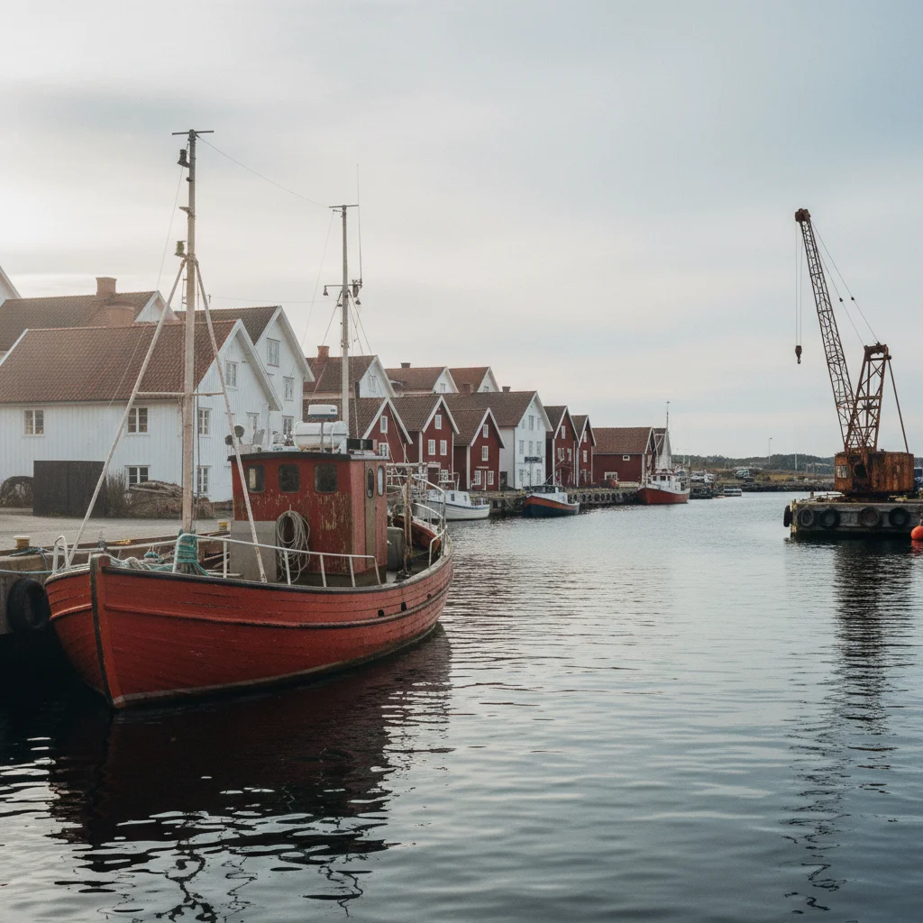 Der alte Hafen von Rauma mit Fischerbooten