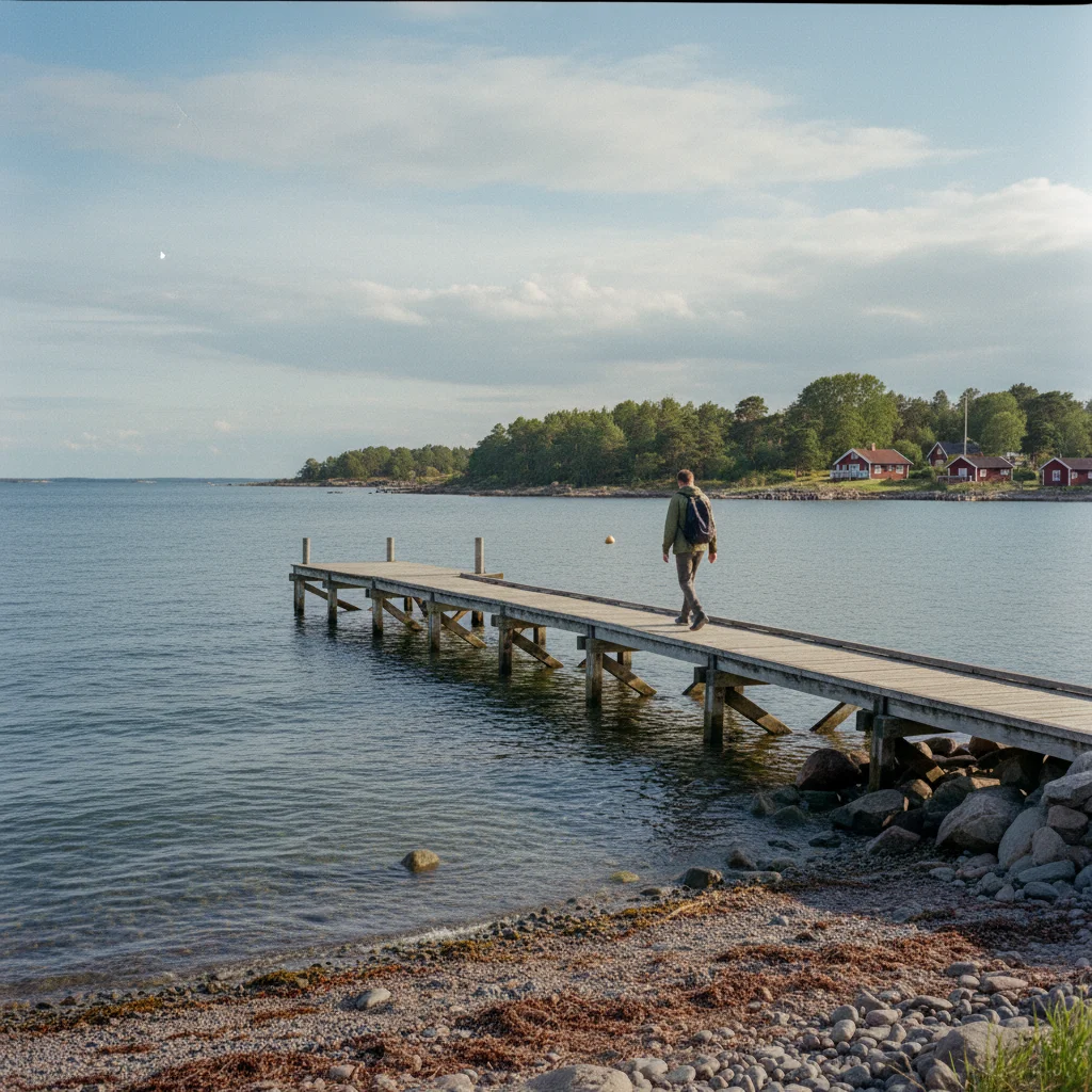 Reiter auf einem norwegischen Sandstrand