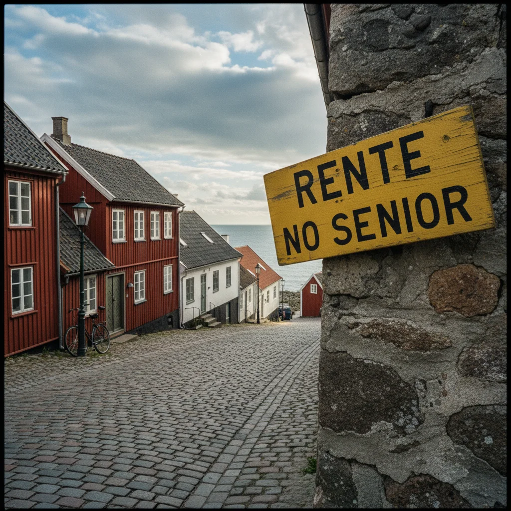 Älteres Paar in norwegischer Landschaft
