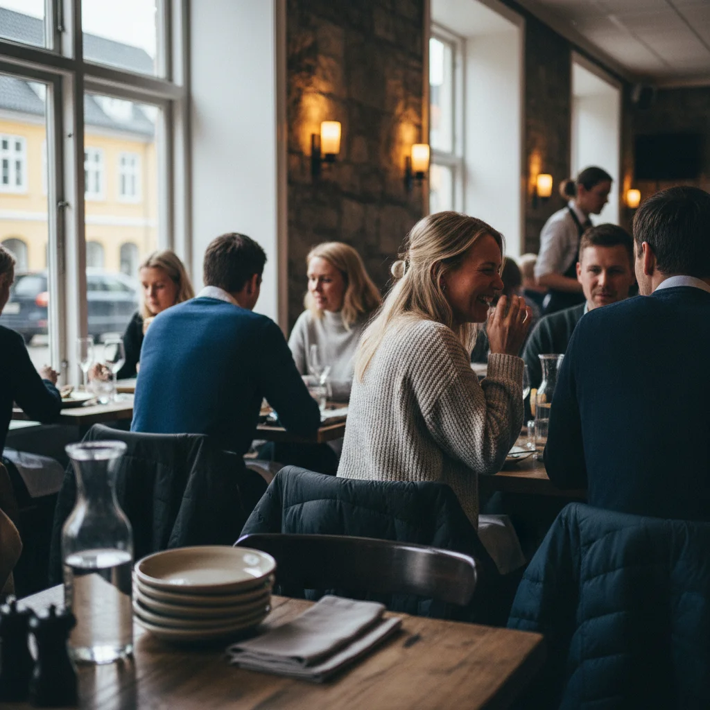 Restaurant-Szene in Århus