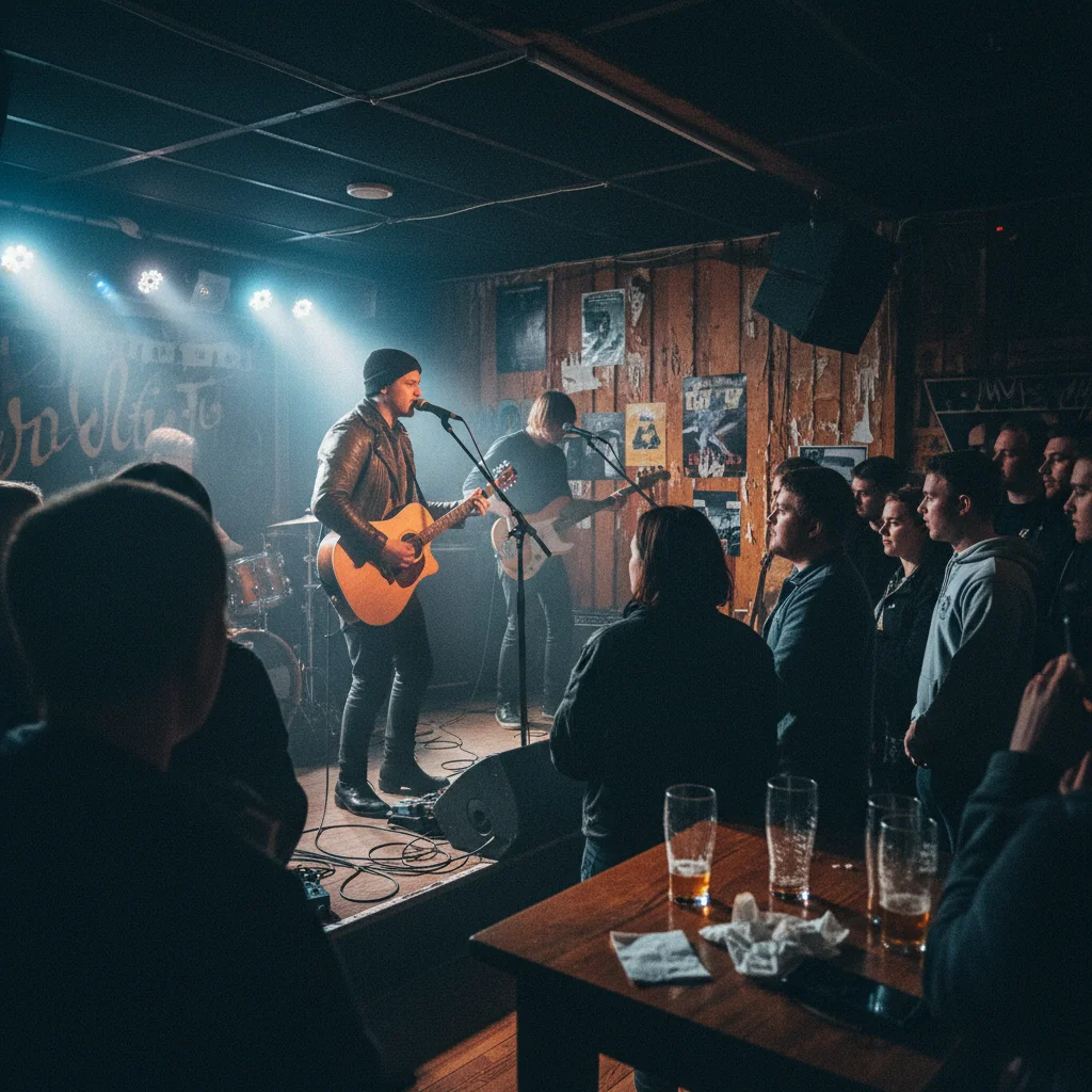 Live-Konzert in einem kleinen Club in Reykjavík