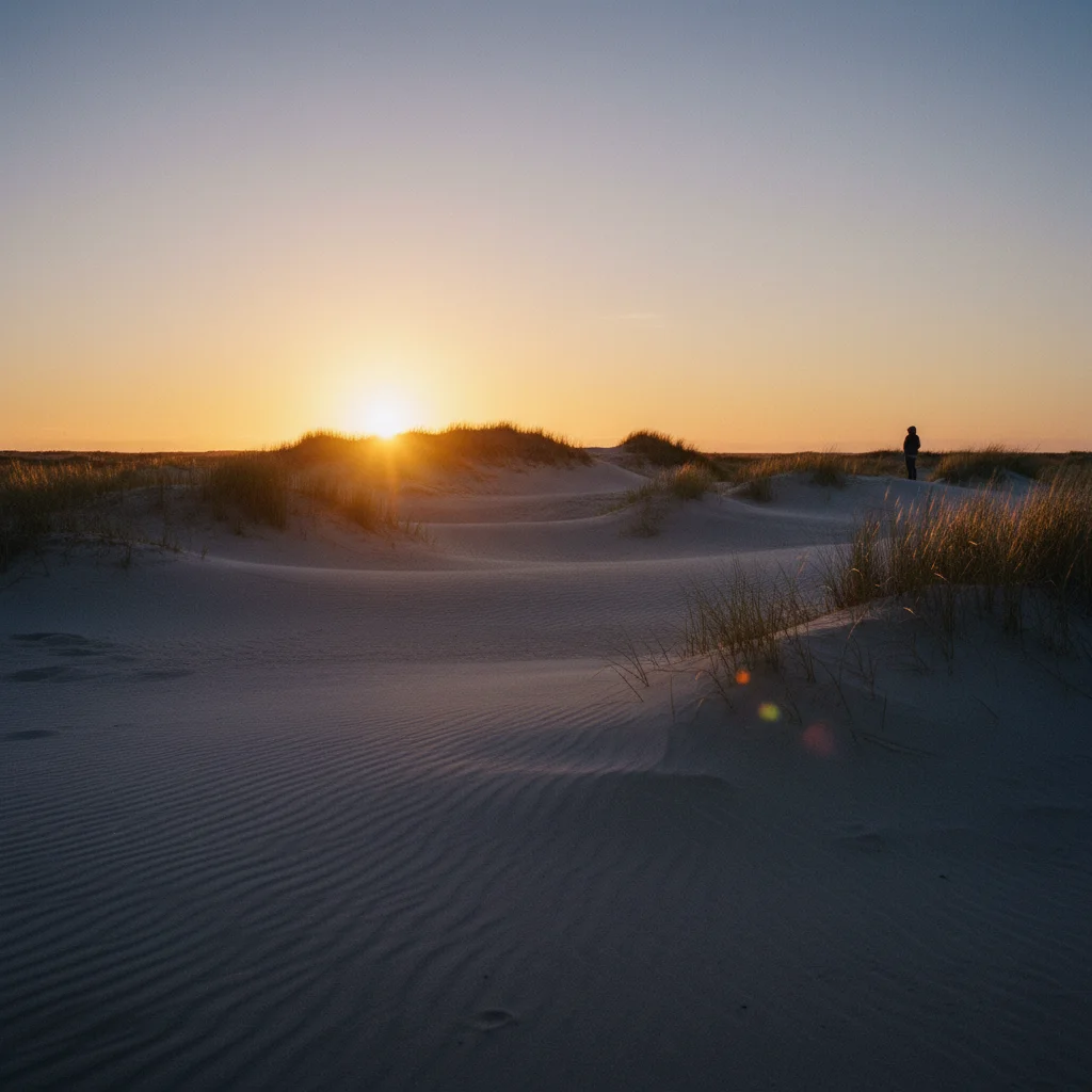 Sonnenuntergang über den Dünen von Rømø