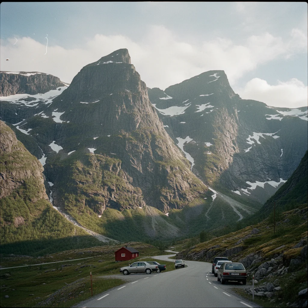 Die Trollveggen (Trollwand) im Romsdal, Europas höchste vertikale Felswand