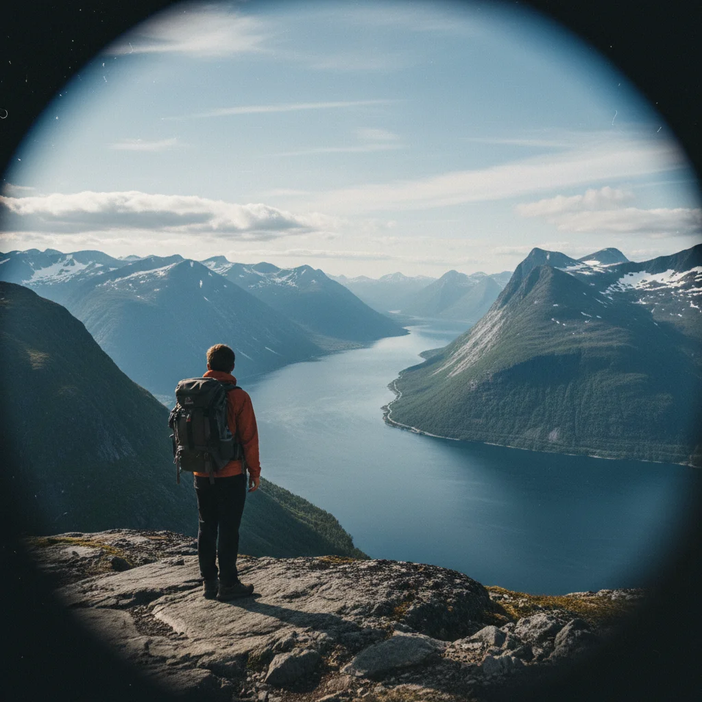 Panoramablick vom Romsdalseggen auf die Trollveggen und den Isfjord