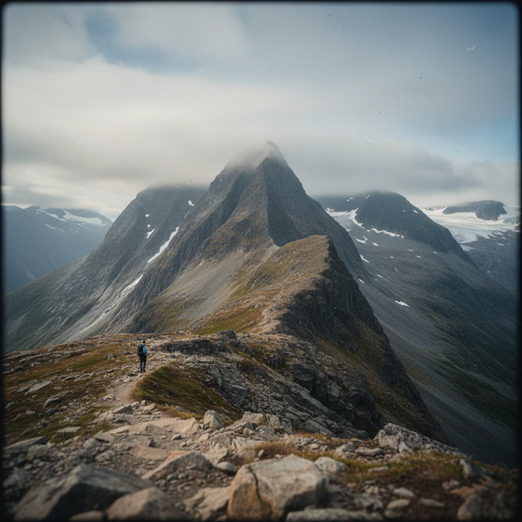 Blick ins Romsdal mit dem Ort Aandalsnes am Isfjord