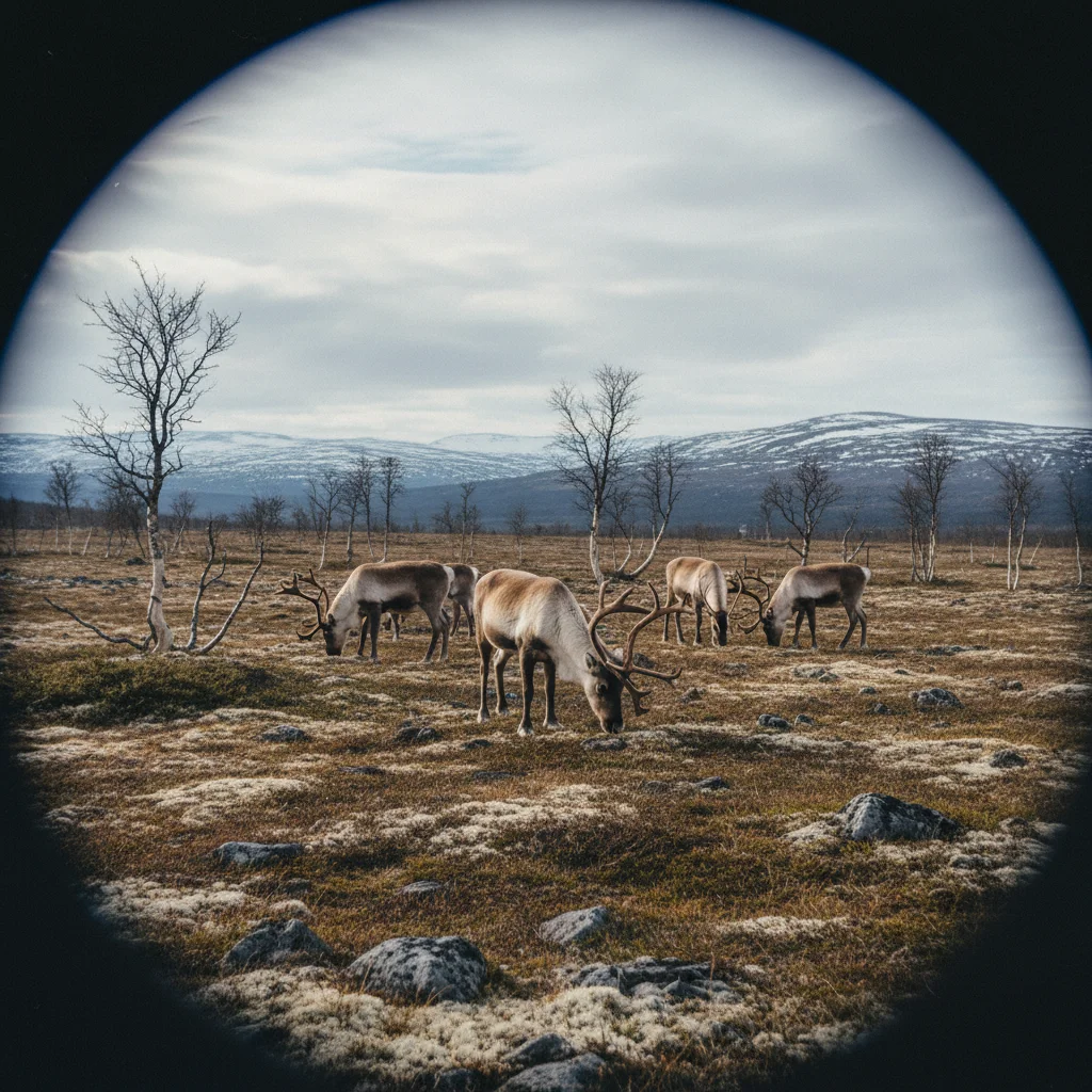 Wilde Rentiere auf einer Hochebene im Rondane Nationalpark