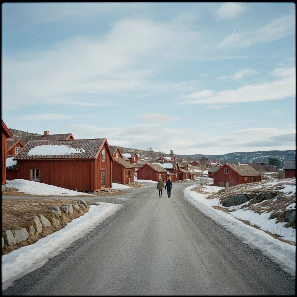 Eingang zur Olavsgruva mit historischen Bergbauanlagen bei Røros