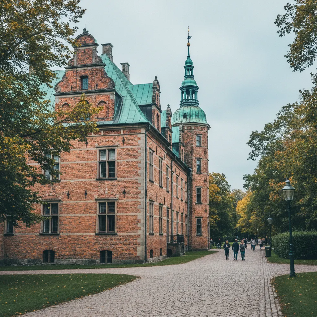 Schloss Rosenborg mit seinen roten Backsteinfassaden und grünem Kupferdach