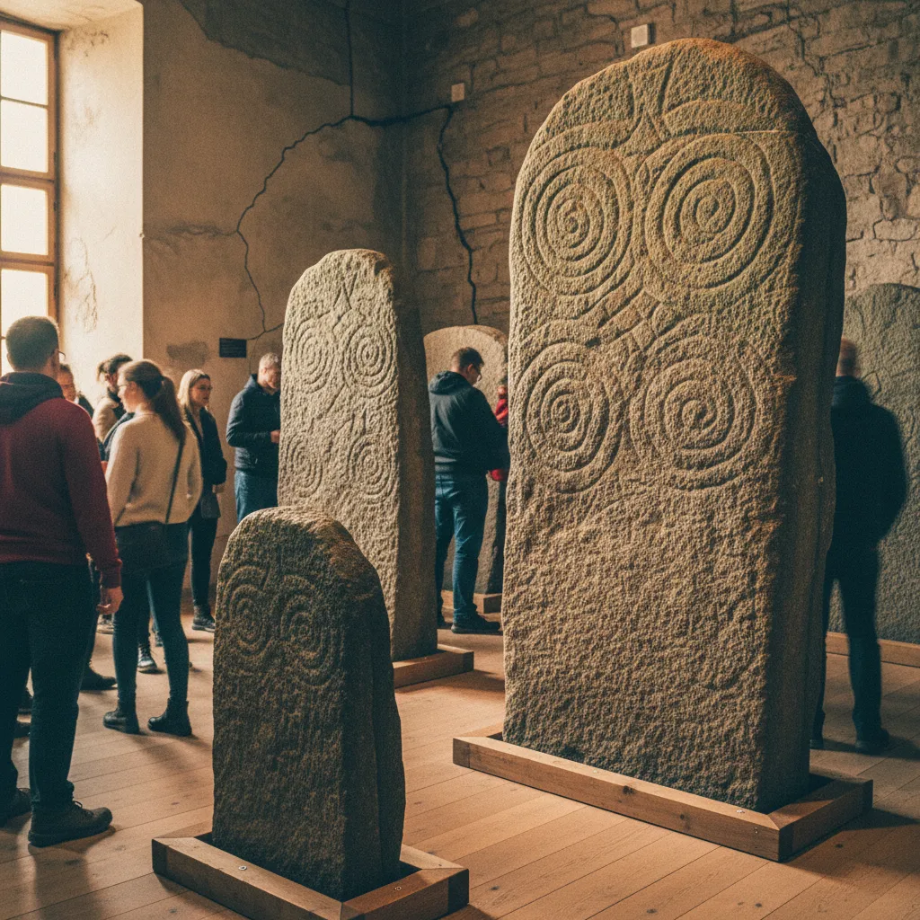 Ausstellung mit Runensteinen im Historischen Museum in Stockholm