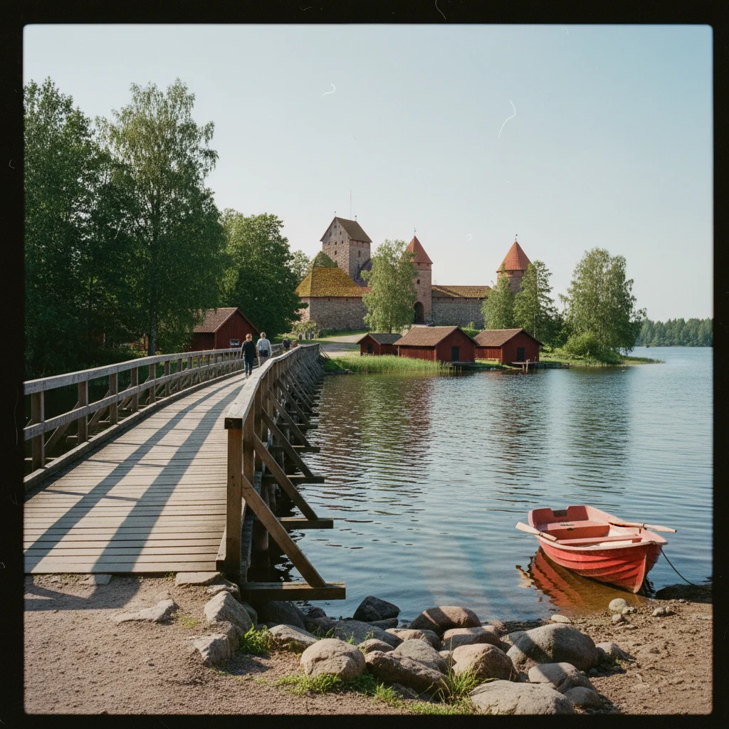 Burg Olavinlinna in Savonlinna am Saimaa See