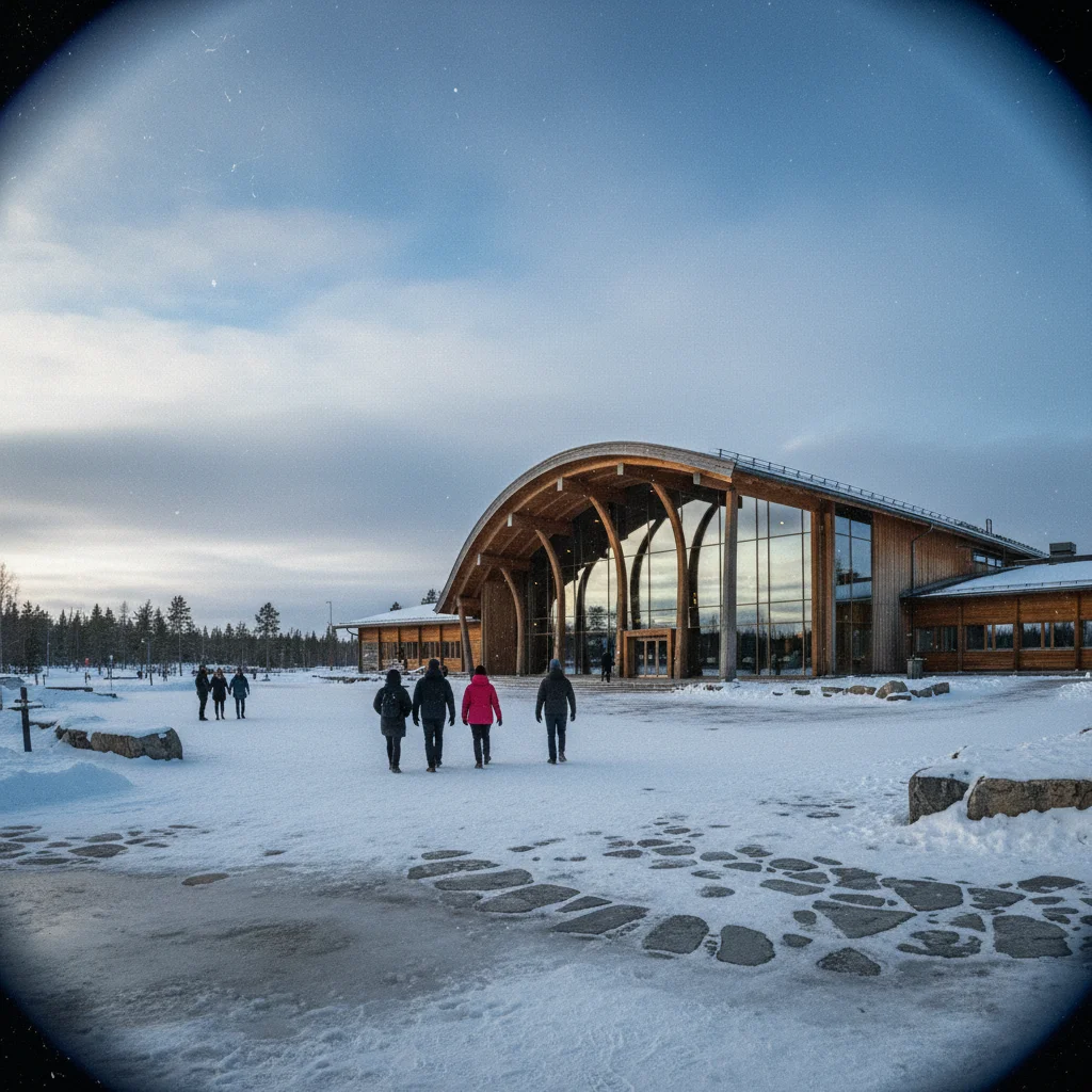 Das Sajos Kulturzentrum in Inari, Sitz des samischen Parlaments