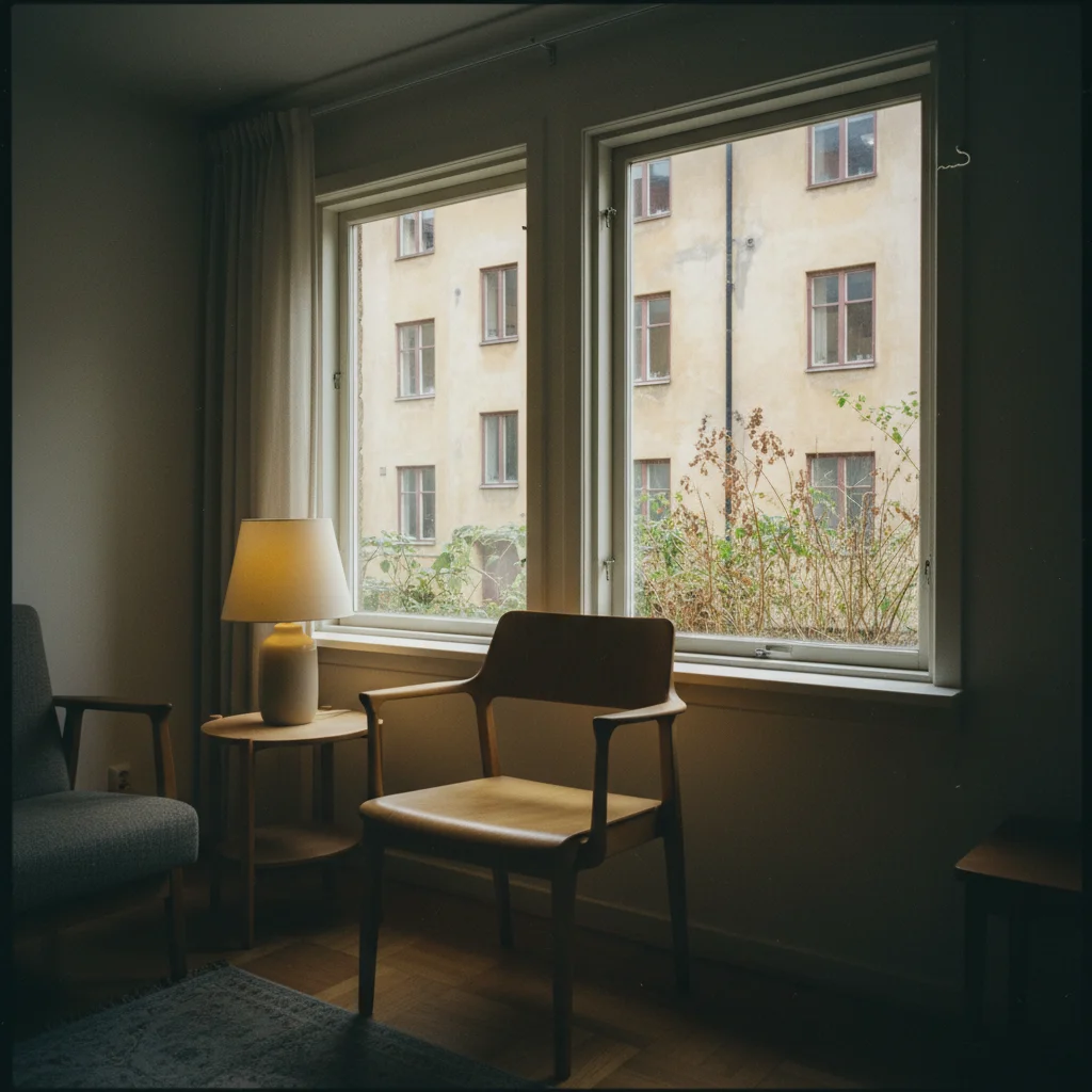 Handgefertigte schwedische Holzmöbel in einer Designwerkstatt mit hellem Birkenholz