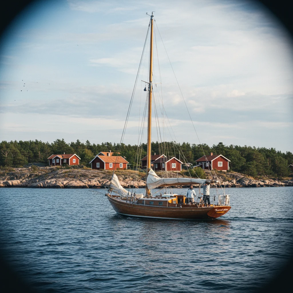 Chartersegelboot in einer norwegischen Bucht