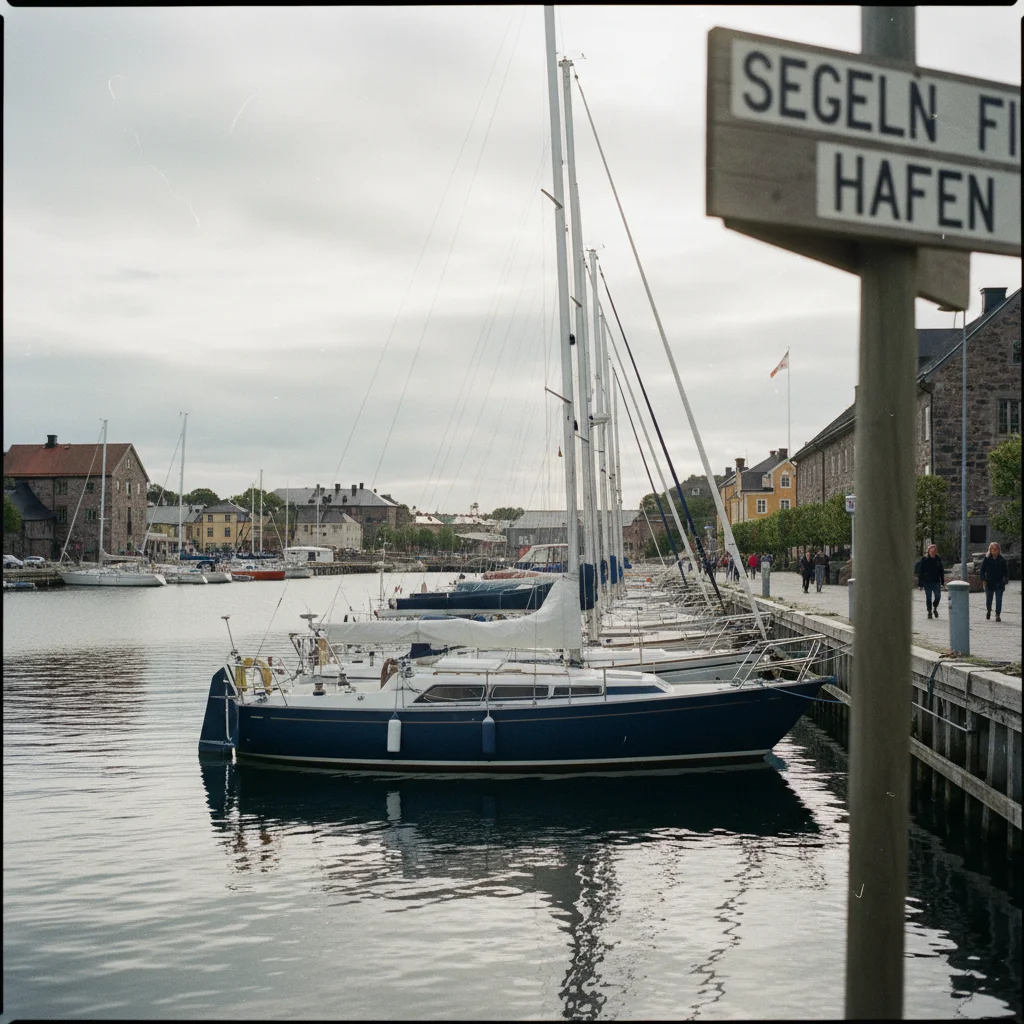 Segelboot im Gasthafen einer finnischen Schäreninsel