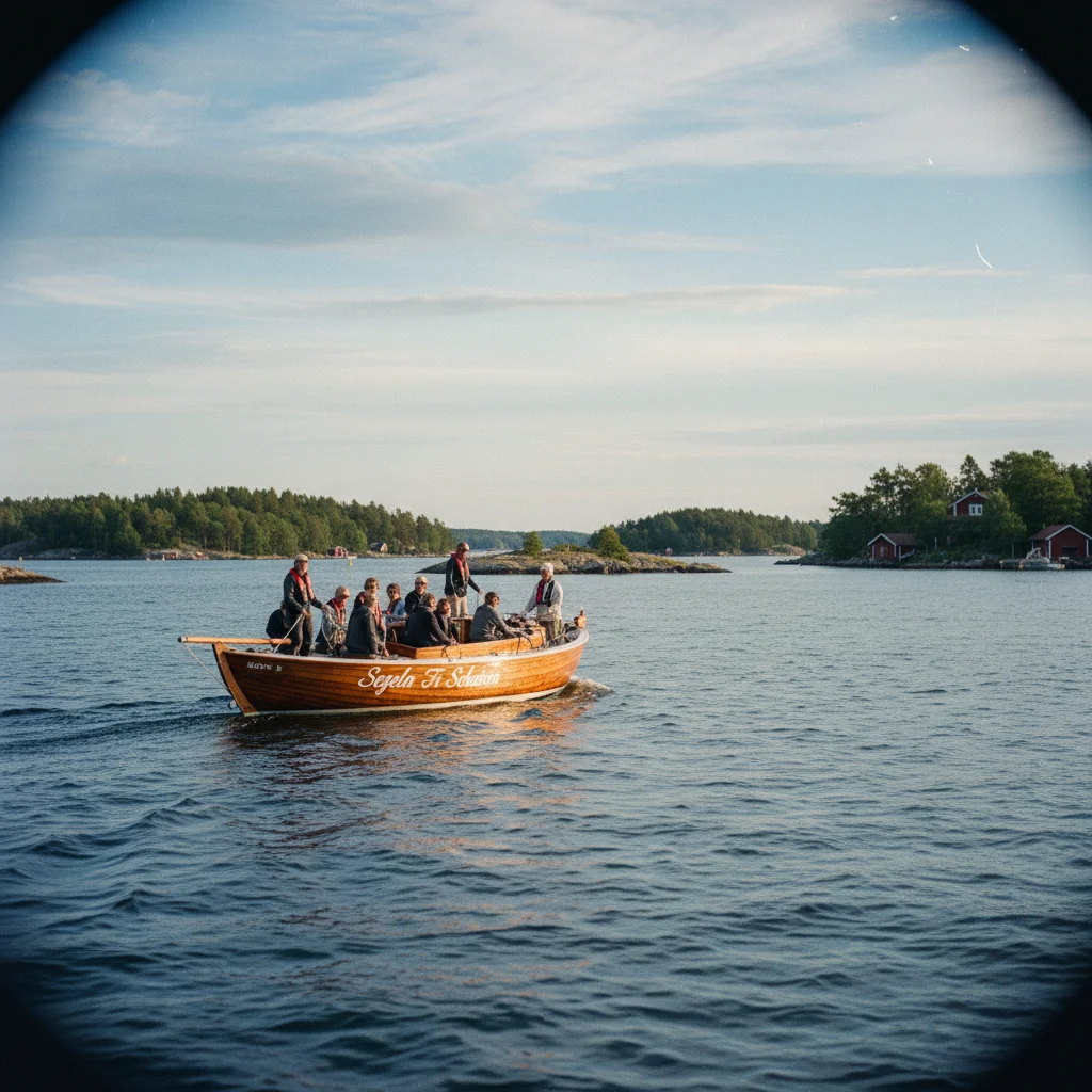 Segelboot zwischen den finnischen Schäreninseln