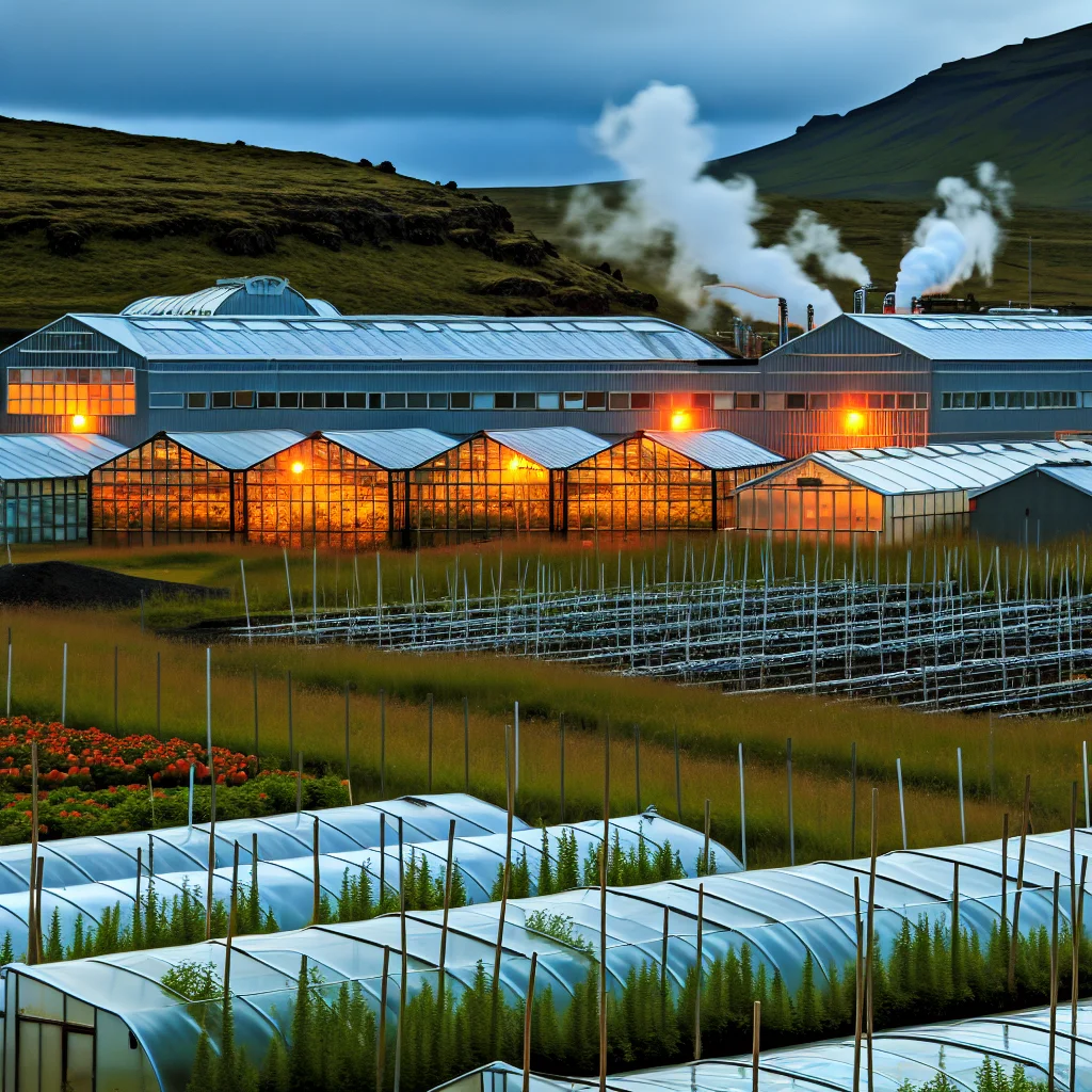 Geothermisch beheizte Gewächshäuser in der Region Selfoss
