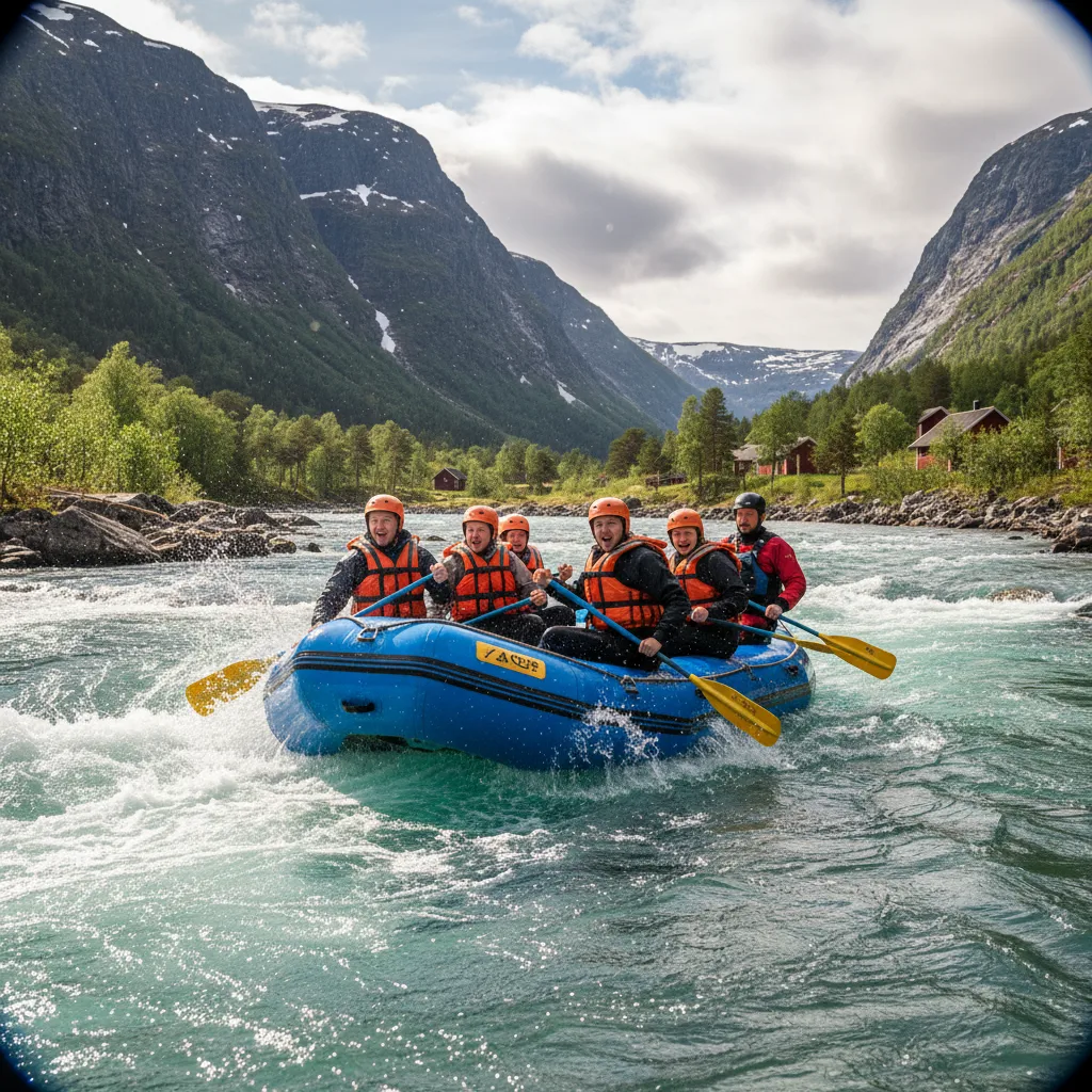 Wildwasser-Rafting auf der Otra im Setesdal