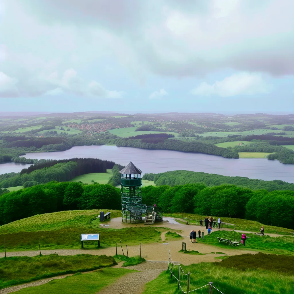 Blick vom Himmelbjerget über den Julsø bei Silkeborg