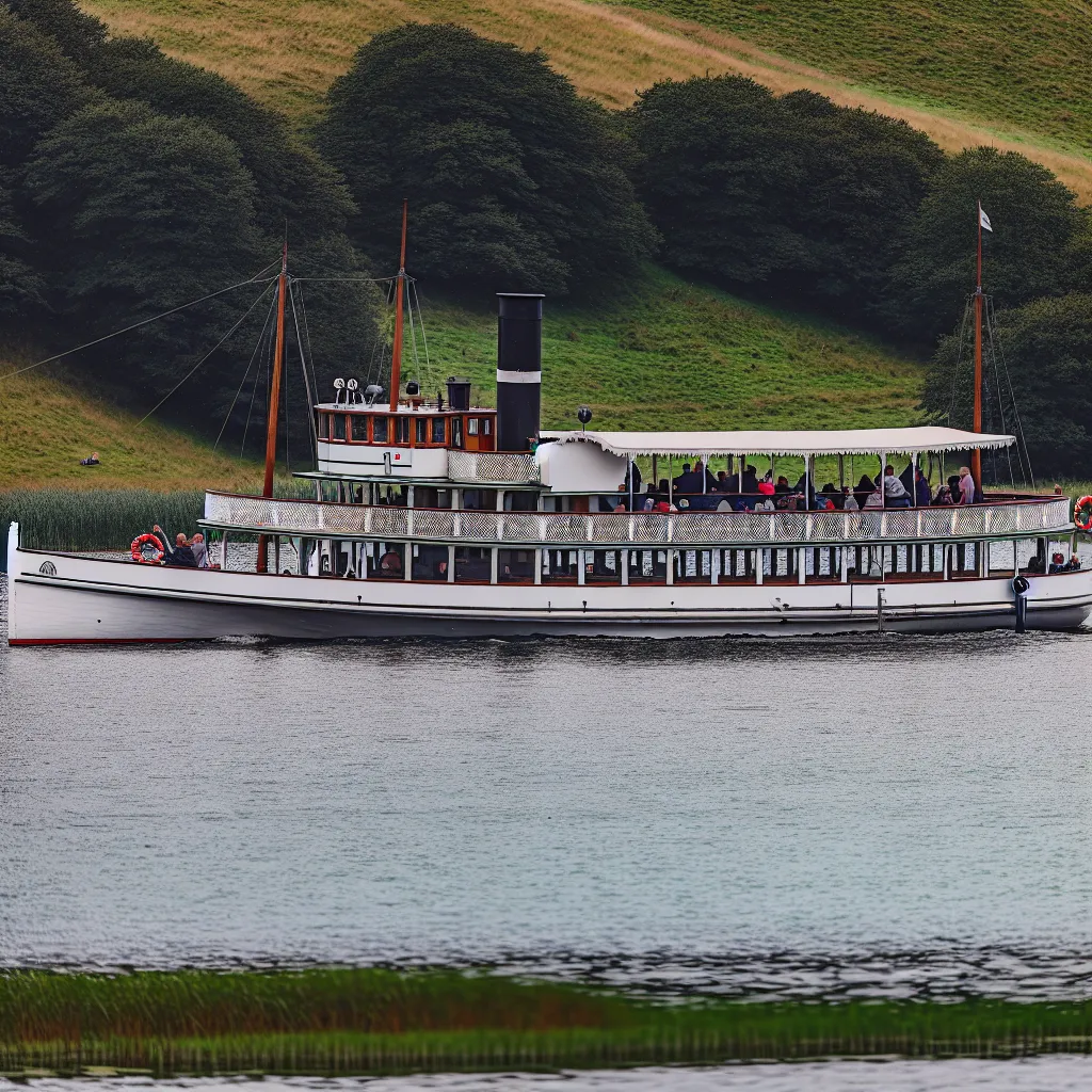 Das Dampfschiff Hjejlen auf dem Julsø bei Silkeborg