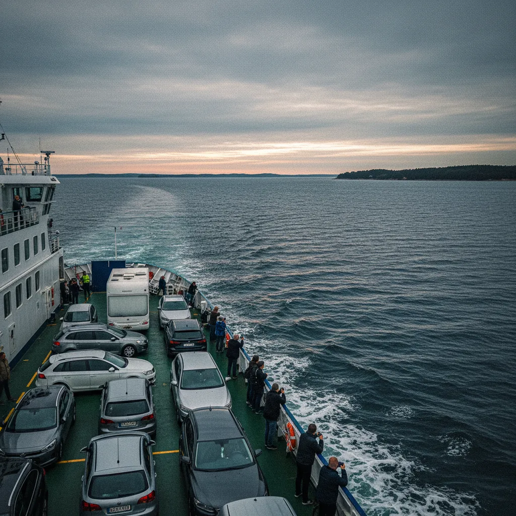Autofähre auf der Ostsee Richtung Skandinavien