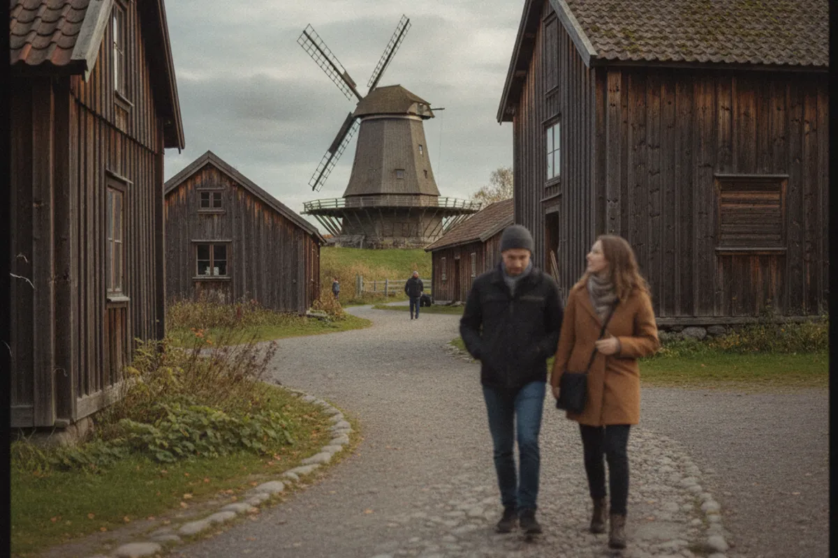 Skansen Freilichtmuseum in Stockholm, Schweden