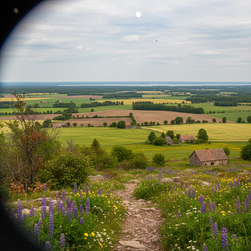 Billingen Tafelberg bei Skövde mit Panoramablick über Västergötland