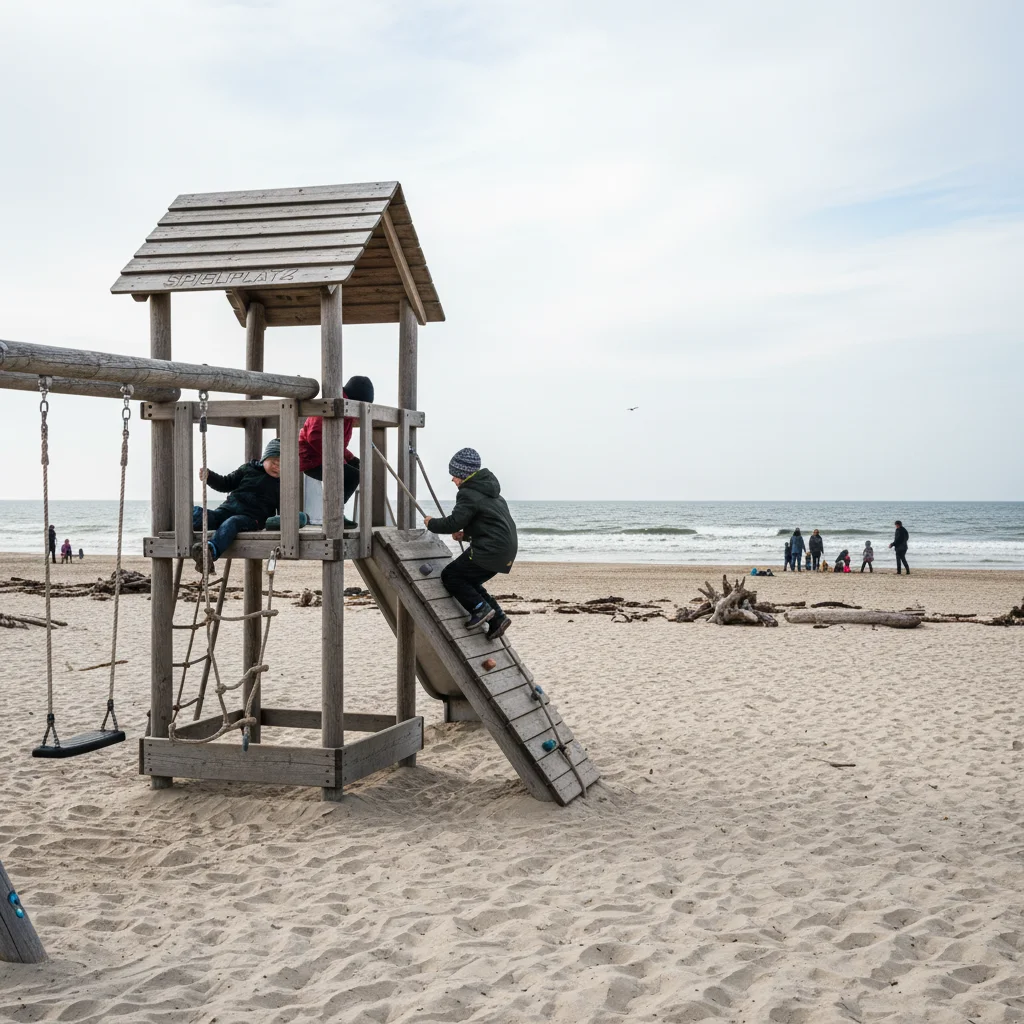 Spielplatz am dänischen Strand
